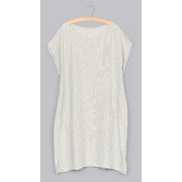 Eileen Fisher Tops - Eileen Fisher Organic Linen Slub Check Grid print Dress Checkered Tunic Dress XL